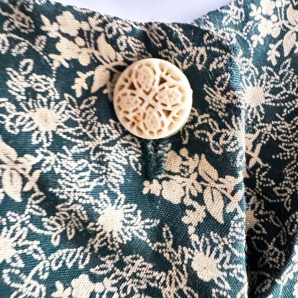 Vintage Algo 90s Microfloral 3/4 Sleeve Midi Dress S/M - Picture 3 of 11